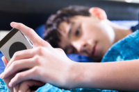 boy on phone